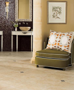 tile flooring in living room